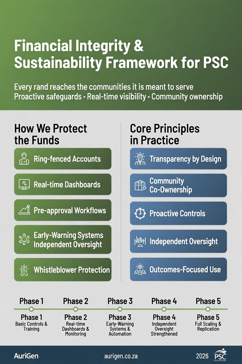 Financial Integrity & Sustainability Framework Infographic
